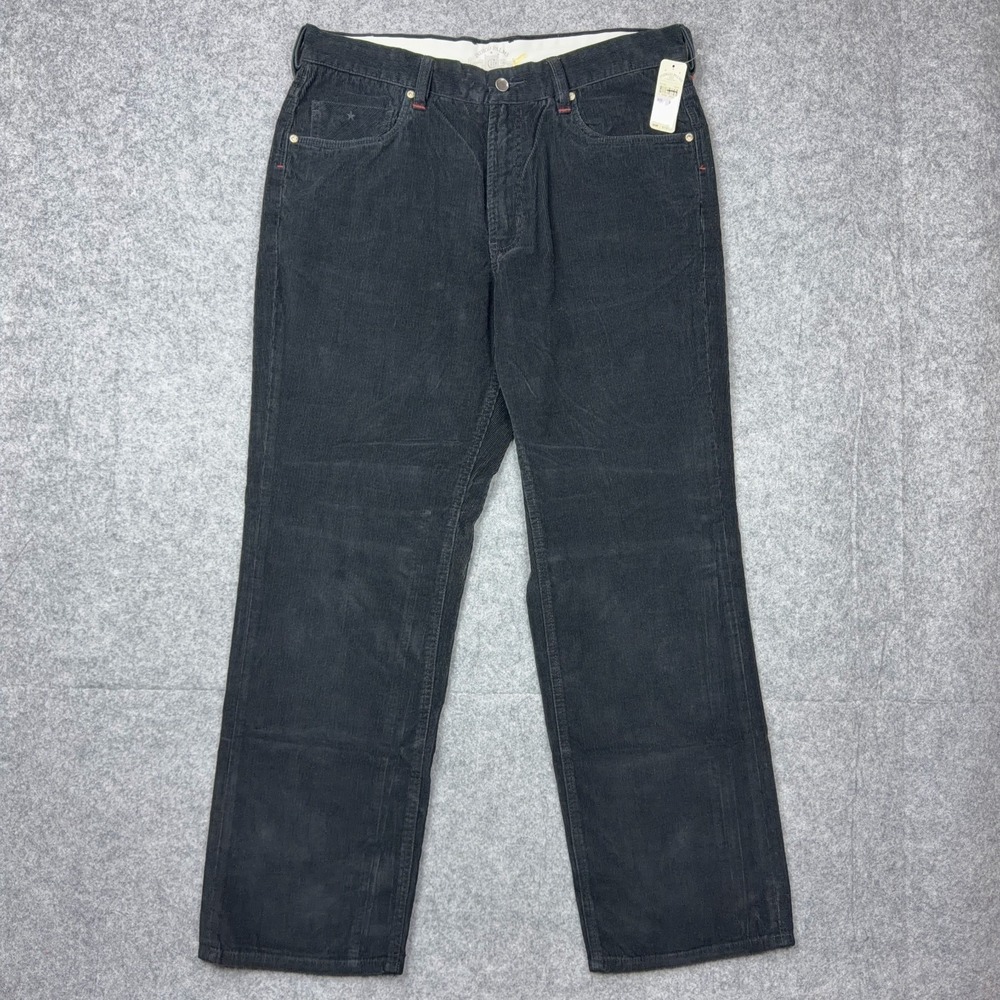 Tommy Bahama Pants Mens 38x32 Black Indigo Palms Corduroy Straight Leg Chino NEW